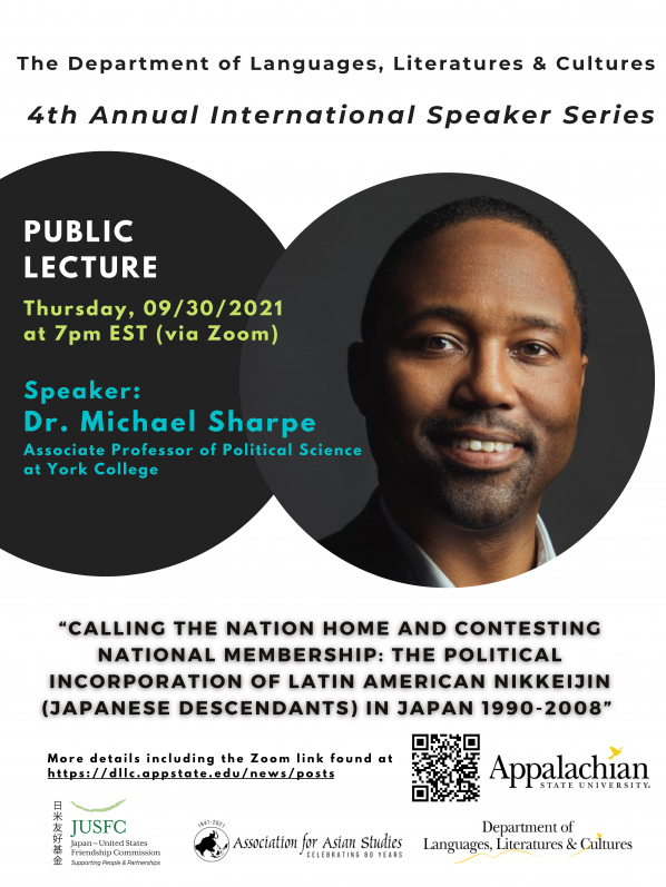 DLLC 4th Annual International Speaker Series Featuring Dr. Michael Sharpe